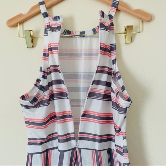 Italian  Pink Stripe Jumpsuit with Pockets - Picture 13 of 16